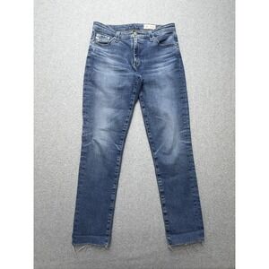 AG Adriano Goldschmied Jeans Womens 28 Blue Mid Rise Straight Stretch 28x28‎